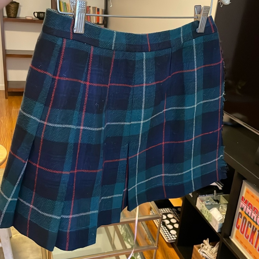 Vintage plaid kilt skirt small